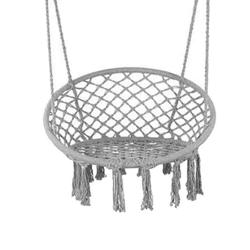 Portable woven swinging chair 