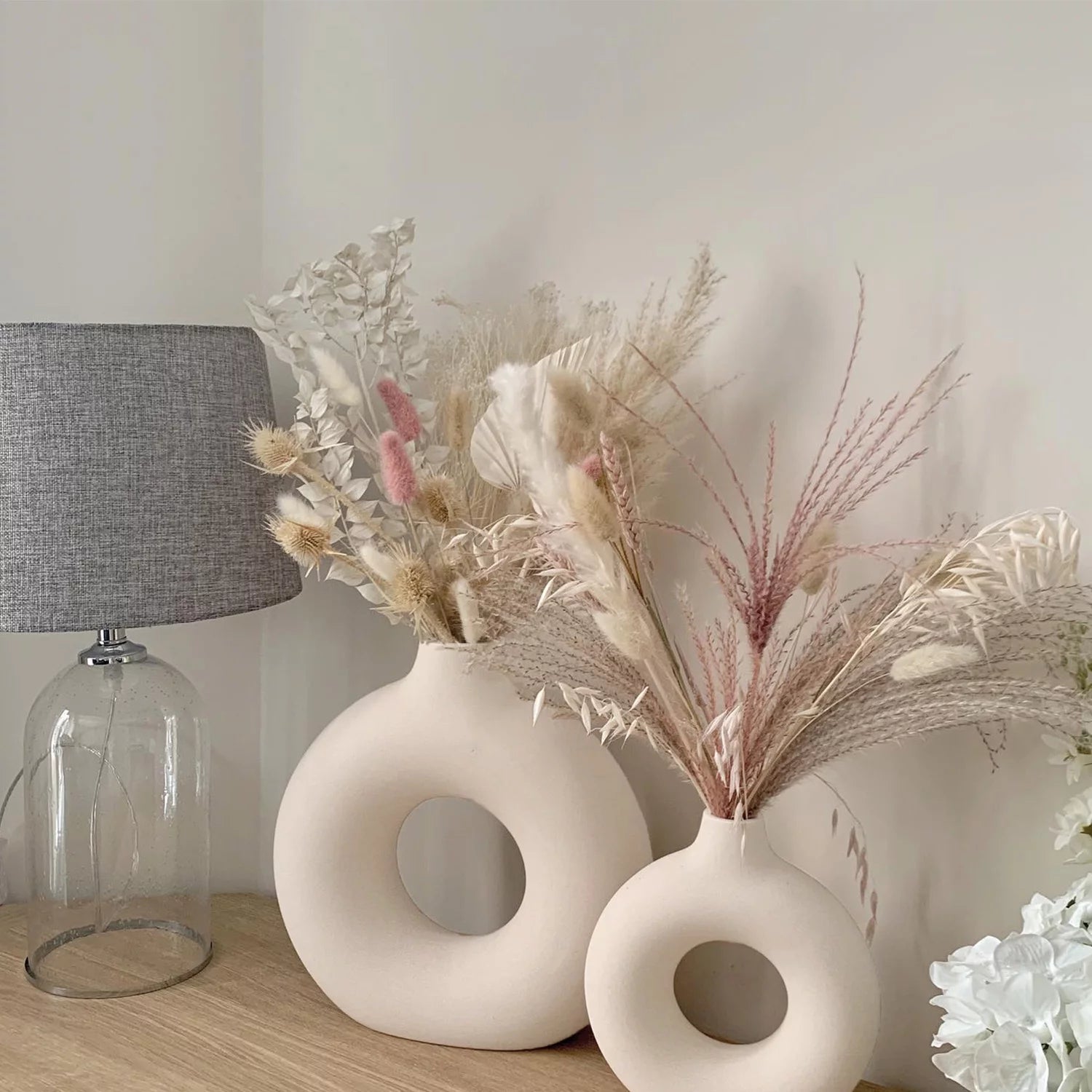 Ceramic Donut Vases (set of 2) 